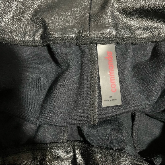 Commando Faux Leather Jogger Pants Black Size Medium Relaxed Fit - Picture 6 of 8